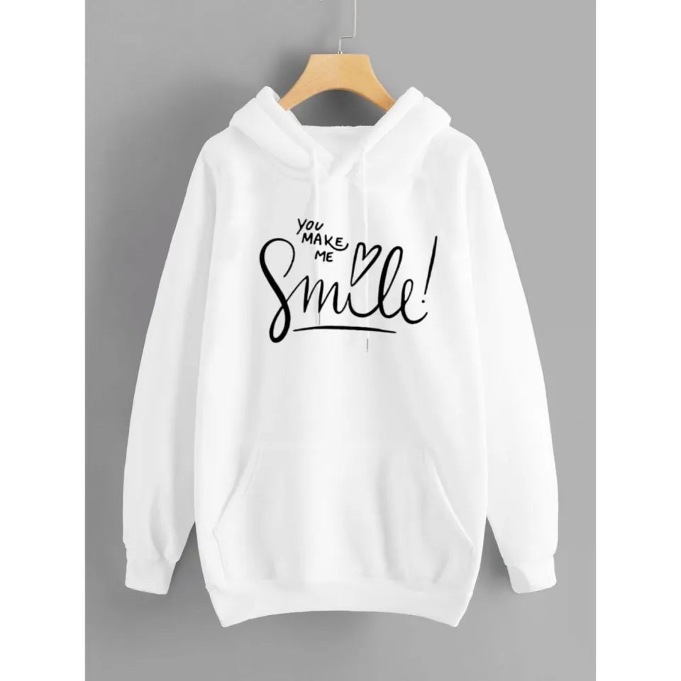 Lilac Smile Printed Hoodies For Girls & Women - Comfy & Cozy Hoodies For Girls