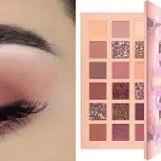 “Premium 18-Color Eyeshadow Palette – Matte & Shimmer Shades, Blendable & Long-Lasting Colors”