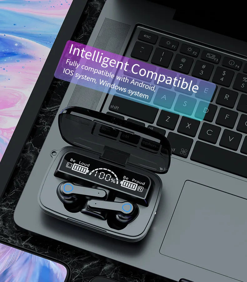 M19 Earbuds TWS Earphone Touch Control Wireless Bluetooth 5.1 Headphones With Microphone With flashlight