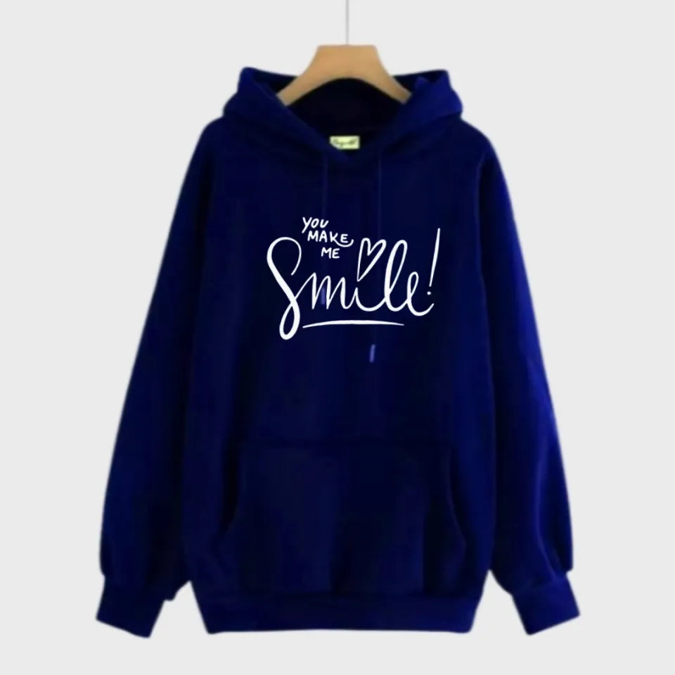 Lilac Smile Printed Hoodies For Girls & Women - Comfy & Cozy Hoodies For Girls
