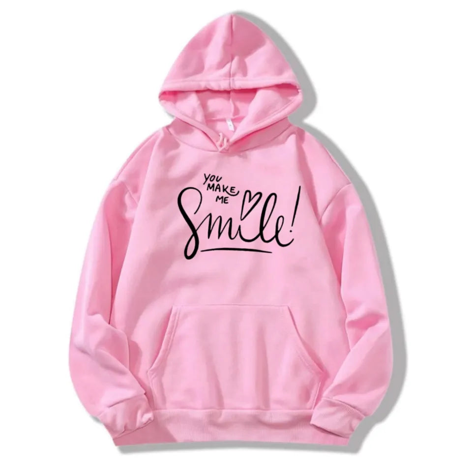 Lilac Smile Printed Hoodies For Girls & Women - Comfy & Cozy Hoodies For Girls