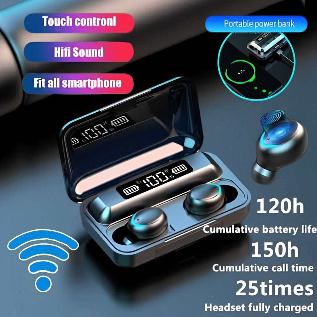 M10 Earbuds 3500 mah - M10 Tws Wireless Earbuds Super Sound & Stereo Headphones Bluetooth